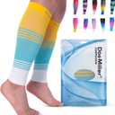 Doc Miller Calf Compression Sleeve for Men & Women – 20–30 mmHg Graduated Compression, Footless Compression Socks Alternative for Running, Shin Splints, Swelling, Varicose Veins –Calf Support, 1 Pair, Large
