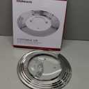 Stainless Steel Universal Lid for Pots, Pans and Skillets-Fits 7" to 12" Replacement Frying Pan Cover and Cast Iron Skillet Lid