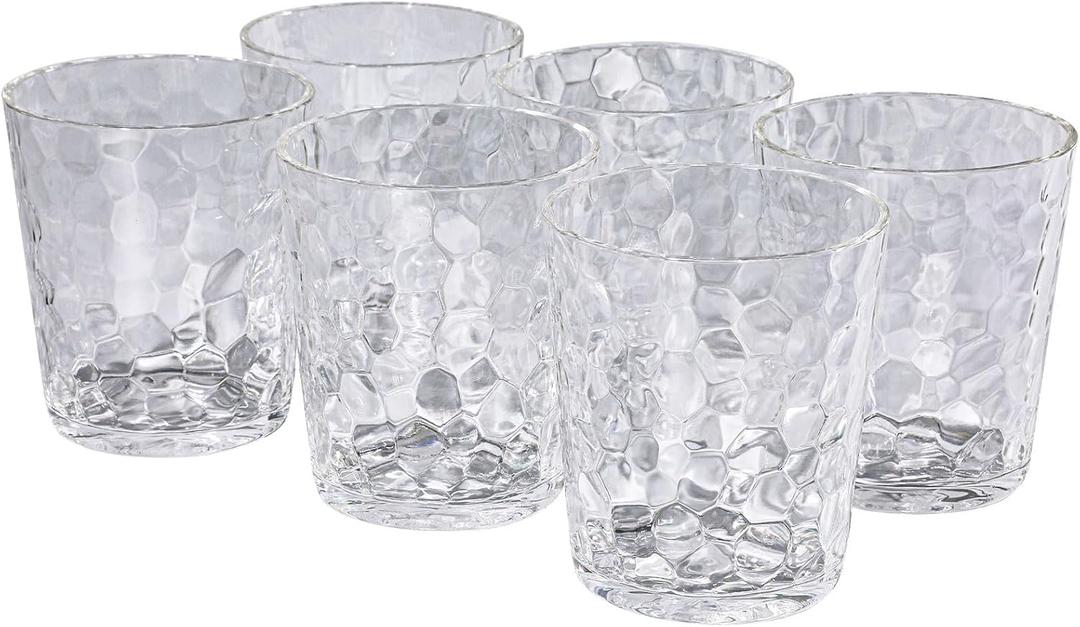 BPA-Free Plastic Tumblers 6 Pack (6x16oz) | Reusable Dishwasher Safe | Stackable Shatterproof Cups | Plastic Drinkware & Drinking Tumblers for Restaurant, Home, Party