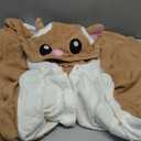 DarkCom Women Men Cosplay Flying Squirrel Onesie Halloween Costume Christmas Pajamas Animal Homewear Sleepwear Small