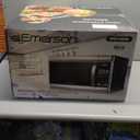 Emerson MW1338SB Countertop Microwave Oven, 6 Pre-Programmed Settings, Removable Glass Turntable, Child Safety Lock, 1.3 Cu ft, 1000W, Stainless Steel
