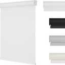 Changshade Cordless Roller Shades Blackout Blinds for Windows Room Darkening Rolled Up Shades with Spring System, UV Protection Window Shades Door Blinds for Home and Office（34.5" W x 72" H,White）