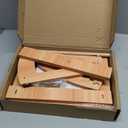 StrongTek Ergonomic Under Desk Footrest, 3 Adjustable Heights Wooden Office Footrest, Large Anti-Slip Surface, Improves Posture and Blood Circulation, up to 400lbs (Natural)