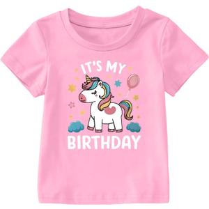 It's My Birthday Shirt for Toddler Girls 1st 2nd 3rd 4th 5th Girls Birthday Party Outfit Short Sleeve Gift Tshirt, Size 100 It's My Birthday Shirt for Toddler Girls 1st 2nd 3rd 4th 5th Girls Birthday Party Outfit Short Sleeve Gift Tshirt, Size 100