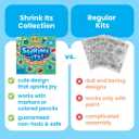 Ooly 28 PC DIY Shrinking Art Kit for Kids, 20 Plastic Pre Cut Charms and More, No Mess Creative Activity Jewelry Making Kit - Fun Friends