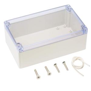 Zulkit Junction Box ABS Plastic Dustproof Waterproof IP65 Universal Electrical Boxes Project Enclosure Grey with Clear Cover 7.9 x 4.7 x 2.9 inch (200 x120 x 75mm)