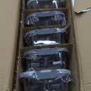 M MCIRCO [5-Pack, 36 oz] Glass Meal Prep Containers 3 Compartment with Lids, Glass Lunch Containers,Food Prep Lunch Box,Bento Box,Microwave, Oven, Freezer, Dishwasher (4.5 Cups) (Gray)