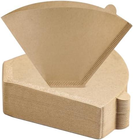 200 Count #4 Cone Coffee Filters 8-12 Cup, Unbleached Natural Coffee Paper Filters, No Blowout, Disposable Coffee Filter for Pour Over and Drip Coffee Maker