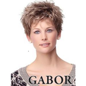Gabor Zest Layered Short Boy Cut Wig by Hairuwear, Average Cap, G15+ Buttered Toast Mist