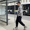 heyheyshine Oversized Leopard Print Hoodie Y2K Camo Zipper Cardigan (XXL)