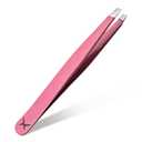 Luxe Precision Slant Tip Eyebrow Tweezers – Professional Surgical Grade Stainless Steel Tweezer in Multiple Colors, Aligned Sharp Tips for Brow Shaping & Facial Hair Removal (Rosy Nebula)