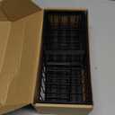 Consumest Sponge Holder for Kitchen Sink - Kitchen Sink Caddy Organizer with Removable Drip Tray for Countertop Dish Soap Dispenser Brush Storage Accessories 304 Stainless Steel - Black