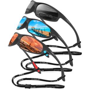 FAGUMA Polarized Sports Sunglasses For Men Cycling Driving Fishing UV400 Protection