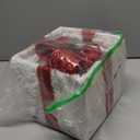 Set of 3 Christmas Lighted Gift Boxes, Pre-lit 60LED Light Up Present Boxes Ornament Outdoor, Boxes with Gold Snowflake, Battery Operated Christmas Decorations for Indoor Home, Party, Lawn Decor