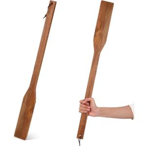 FillTouch 28 Inch Long Wooden Paddle for Cooking Flat Wooden Spatula Crawfish Paddle Stir Mixing Seafood Boil Pot Cooking Spatula for Camping Restaurants(Acacia Wood)