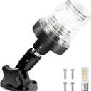 Obcursco Boat Stern Lights, IP67 Waterproof Fold-Down White LED Anchor Light for Marine, Pontoon, Fishing, Bass, and Jon Boats(6 Inches)