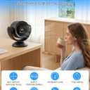Fan for Bedroom,Desk Fans,Air Circulator Fan with Remote, 90Vertical +120Auto Oscillating,100 Speeds, 10H Timer, 25dB Quiet Fan,Digital Display Rechargeable USB, for Home Office TravelBlack