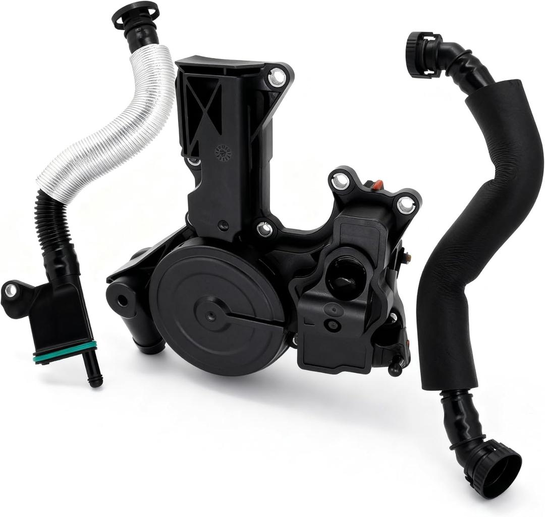 PCV Valve Engine Crankcase Vent Oil Separator Breather Hose 3-Piece,for Audi A3 A4 A5 Q5 TT VW Beetle CC Jetta Passat Tiguan 1.8 2.0TSI.Replace 06H103495AB, 06H103495AH, 06H103495B, Hard Resistant