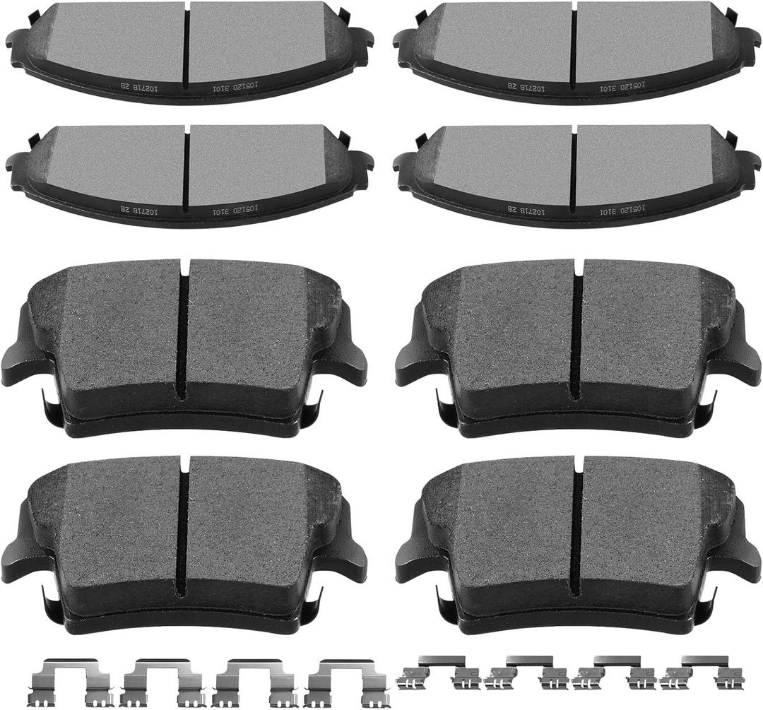 SCITOO D1058 D1057 Front Rear Semi-Metal Brake Pads Sets Fit For Chrysler 300 2005-2019,For Dodge Challenger 2009-2017,For Dodge Charger 2006-2019,For Dodge Magnum 2005-2008