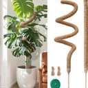 2 Pack Moss Pole Monstera Plant Support 63 Inch Bendable Monstera Support for Climbing Plants Extra Large Handmade Moss Poles Aluminum Plant Support Stakes Indoor Grow Upwards