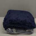 3 Pieces Luxury Bathroom Rug Set with U-Shaped Toilet Rug, Non-Slip Rubber Bottom, Thick Microfiber Fluffy Plush, Water absorption, Quick Dry, Ultra Soft, Bath Mats for Bathroom, Tub(Navy Blue)