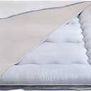 Futon Mattress Cover, Plush Japanese Floor Mattress Cover with Zipper, Machine Washable (Grey, Full)