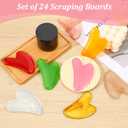 24 Pcs Gua Sha Facial Tool Resin Gua Sha Massage Tool Heart Shaped Gua Sha Stone Guasha Board for Face Body Skin Massage Spa Acupuncture Prevent Wrinkles