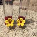 Mini Hummingbird Feeder 4 Pack 2.3oz Small Nectar Plastic Red Cute Hummingbird Feeders with Hanging Wires for Outdoor
