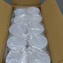 Ilyapa 50 Plastic Coffee Cups with Handles, 8 oz White - Disposable or Reusable Mug Pack