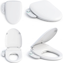 Electric Bidet Toilet Seat - Heated Smart Bidet with 4 Temperature Settings, Self Cleaning Attachment for Home and Hotel Bathrooms(us plug)