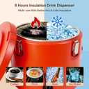 Insulated Beverage Dispenser,20L/5 Gallon Thermal Hot & Cold Drink Dispenser with 304 Stainless Steel Interior & Spout,Portable for Hot Tea Coffee Water Restaurant Drink Shop