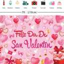 Feliz Da De San Valentn Backdrop 7x5FT Spain Happy Valentines Day Photography Background Feliz Da De San Valentin Party Decorations Supplies Photo Props