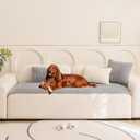 Sofa Cover Fuzzy Couch Cover for Pet, Couch Covers for Dogs Washable Non-Slip Sofa Slipcover Cushion Protector Pets Friendly Mat Bed (27.6" x 82.7", Light Gray)