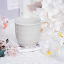 Ceramic Coasters Set of 4  Square Drink Coasters with Cork Backing, 3.9x3.9 Inches  Decorative Printed Designs for Home, Office, or Gift Use (Mama Rabbit)