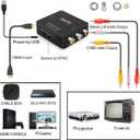 HDMI to RCA, 1080p HDMI to AV 3RCA CVBs Composite Video Audio Converter Adapter Supports PAL/NTSC for TV Stick, Chromecast, Apple TV, PC, Laptop, Xbox, HDTV, DVD-Black