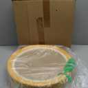 Sisal Round Cat Scratching Board Scratcher Bowl for Indoor Cats Wear Resistant Fruit Scratch Board for Kitty Kitten, Orange