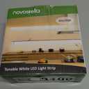 NOVOSTELLA 20ft Tunable White LED Strip Light kit Dimmable 3000K-6500K 24V LED Tape Light with Remote Flexible Rope LED Ribbon for Bedroom Home Lighting Mirror Kitchen Bar Cabinet Daylight Warm White (20ft (Non-waterproof))