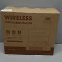 Vinyl Record Player Turntable with Built-in Bluetooth Receiver & 2 Stereo Speakers, 3 Speed 3 Size Portable Retro Record Player for Entertainment and Home Decoration (Brown)