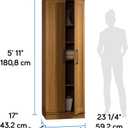 Sauder HomePlus Storage Cabinet/ Pantry cabinets, Sienna Oak finish, L: 23.25" X W: 17" X H: 71.125"