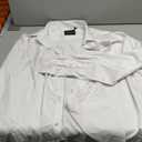 Alimens & Gentle Men's Dress Shirts Long Sleeve Wrinkle-Free Stretch Shirts Solid Formal Button Down Shirt with Pocket (XX-Large Tall, White)