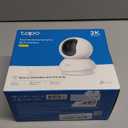 Tapo 2K Indoor Pan/Tilt Wired Security Camera - Works as a Baby Monitor & Pet Camera, Motion Detection, 2-Way Audio, Siren, Night Vision, Subscription-Free Local Storage or Optional Cloud, C210 (White)