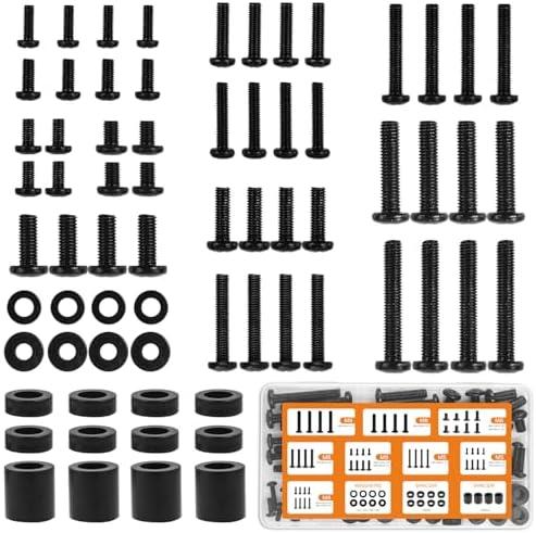 Universal TV Mounting Hardware Screw Kit Set with Box - M4 M5 M6 M8 Screws and Washers Spacers, Replacement Screws for TV VESA Mounting, Fits Most TV/Monitor up to 80 inch