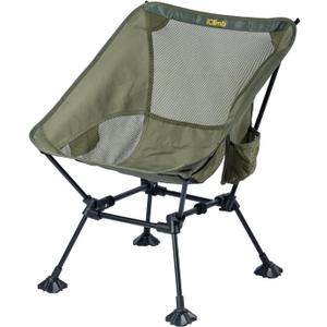 iClimb Ultralight Compact Camping Folding Beach Chair with Anti-Sinking Large Feet (Green (Square Frame))