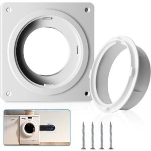 Dryer Vent Wall Plate Connector Kit - 4 Inch Duct Connector Flange, Quick Connect & Quick Release, Twist & Lock Tight, Easy to Maintain and Clean,for Wall, Ceiling, Attic, Laundry(4inch)