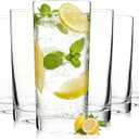Highball Glasses Set of 6, 13oz Tall Drinking Glasses, Water Glass for Kitchen, Tom Collins Glasses, Mojito Glass Cups, Cocktail Glasses for Bar Glassware