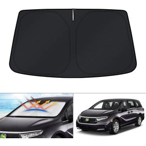KUST Windshield Sun Shade for 2018-2025 2026 Honda Odyssey Accessories LX,EX,EX-L,Touring,Elite Minivan Window Sunshade Sun Visor Protector Foldable Blocks UV Rays Keep Your Car Cooler