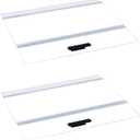 2PCS Set Glass Canopy, 22.08 x 16.57in (Each PCS) Clear Tempered Aquarium Fish Tank Hoods, ONLY FITS Aqueon 75/90/110 Gallon Aquarium Fish Tank