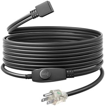DEWENWILS 18FT Water Pipe Heat Cable for Pipe Freeze Protection, 120V Snow Heating De-Icing Cable with Build-in Thermostat, 7W/ft Water Pipe Heat Tape for PVC, Metal and Plastic Pipe, ETL Listed