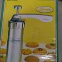 Cookie Press Kit with 20 Discs & 4 Tips  Durable Baking Cookie Press for DIY Biscuits, Churros, and Cake Decorating  Compact Cookie Decorating Kit for Holiday & Christmas Baking