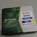 902XL High Yield Ink Cartridges Combo Pack (Black/Cyan/Magenta/Yellow 4-Pack) Compatible for HP 902XL HP902 HP902XL Replacement for Officejet Pro 6950 6951 6978 6968 6974 6975 6960 Printers
